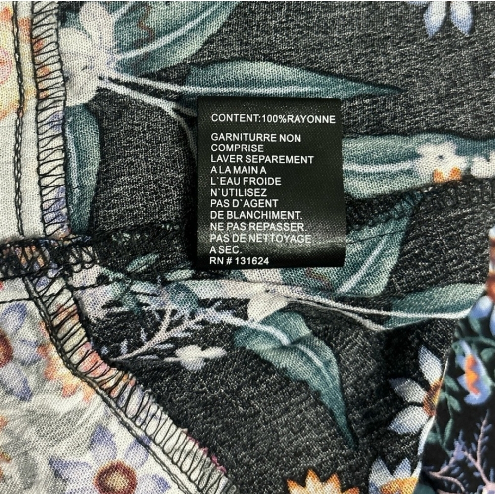 Calessa Multi-Floral Patchwork Button Front Shirt - image 6